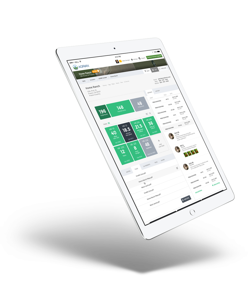 Agrian Platform Interface Overview